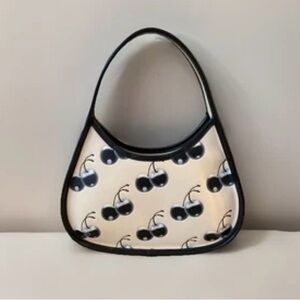 Coach Ergo Bag In Coachtopia Leather With Black Cherry Print
